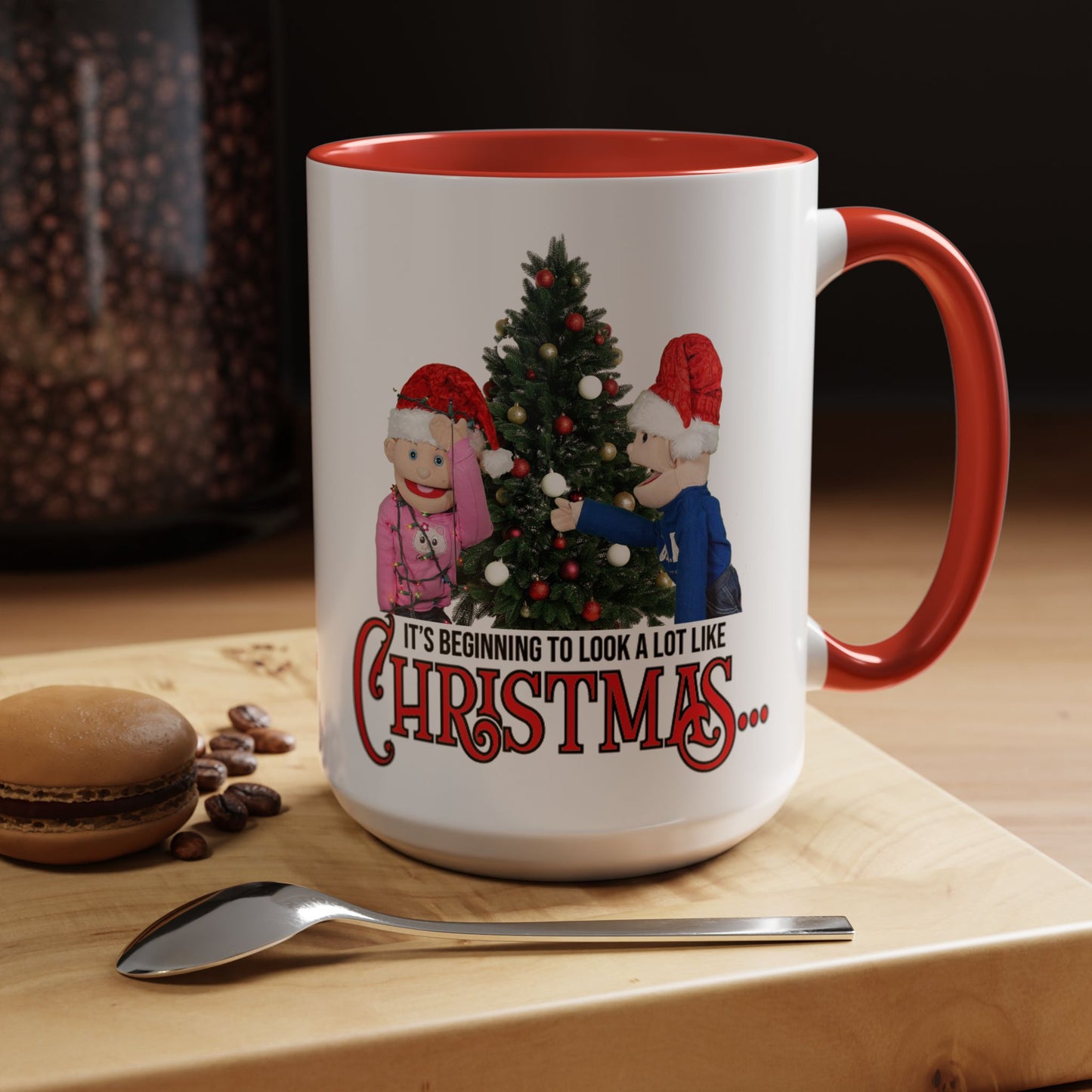 James and Julia Christmas Accent Coffee Mug (11, 15oz)